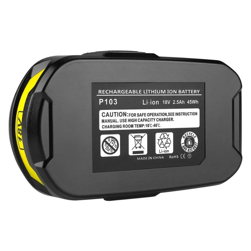 7 xinbox 2500 мАч Ryobi 18 V Перезаряжаемые аккумулятор для Ryobi RB18L25 One Plus для P102 P103 P104 P105 P108 P107 BPL-1815 литий-ионный аккумулятор