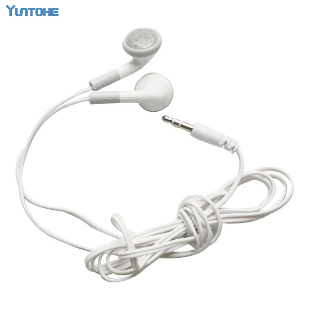 

Wholesale 3.5mm White Disposable Earphones for gift for Museum for Concert For School 1000pcs/lot Free Shipping