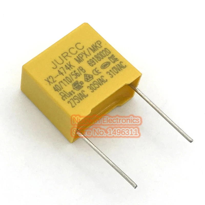 

20pcs 470nF capacitor X2 capacitor 275VAC Pitch 15mm X2 Polypropylene film capacitor 0.47uF