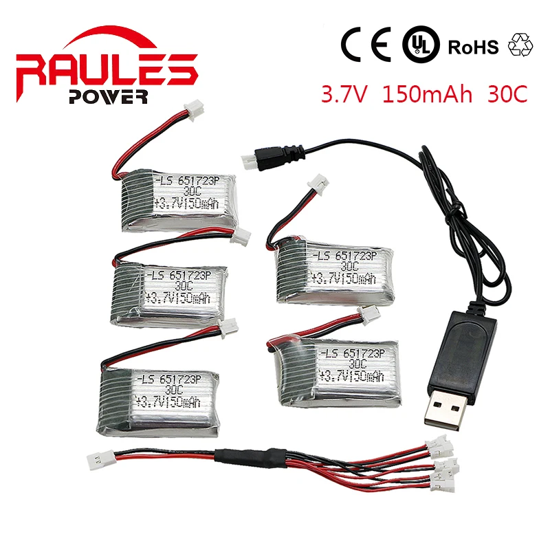 Buy 5Pcs H20 Battery Quadcopter KH20 005 3.7 V 150 mAh