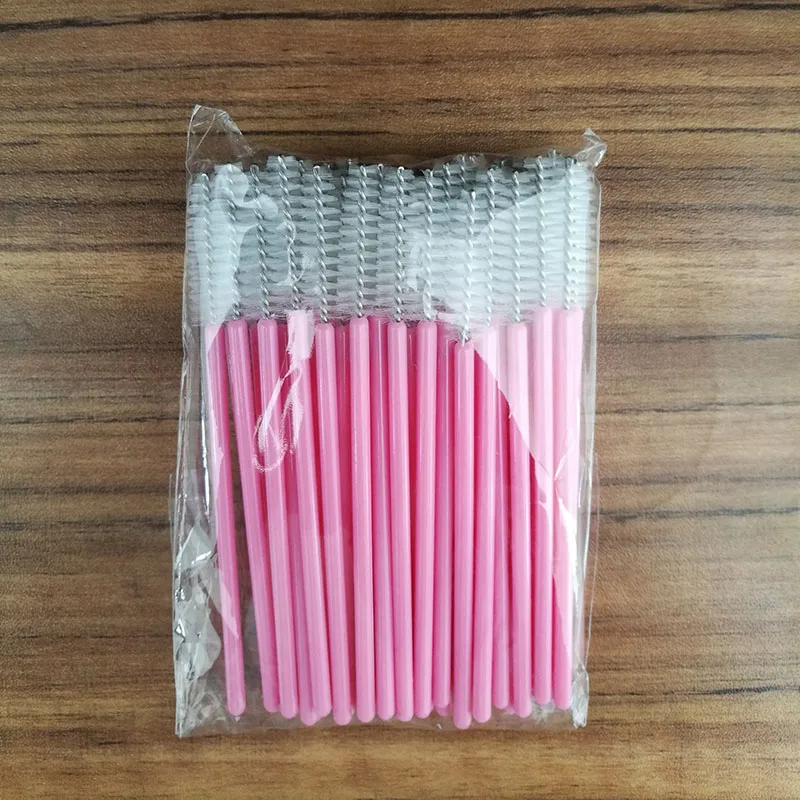 Dollylash 50 шт./компл. 11 Цвета одноразовая щеточка для наращивания ресниц тушь для ресниц палочки кисть для бровей ресницы расходные материалы - Цвет: White pink