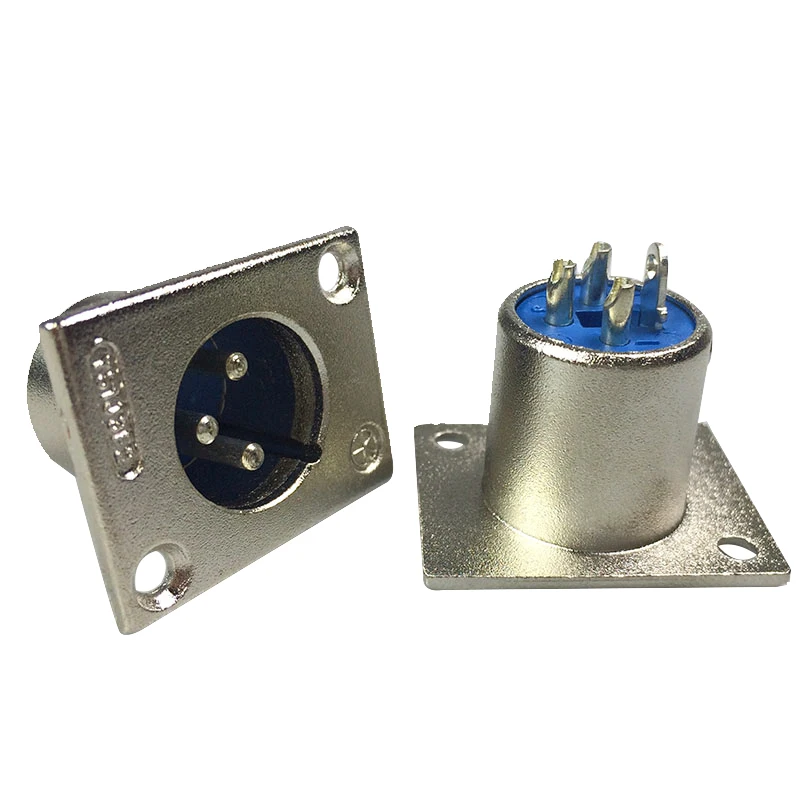 12 шт./лот 3 контактный XLR штекер Панель крепление дуги Male Connector соединитель для