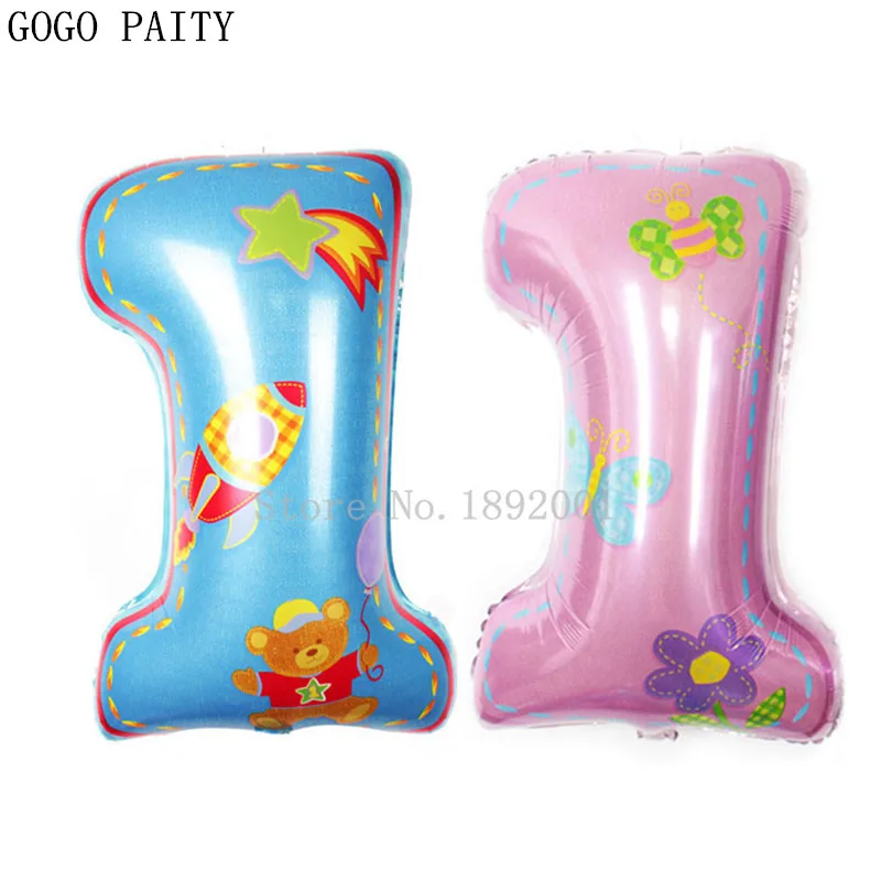 

GOGO PAITY Freeshipping new Boys - Girls digital "1" aluminum balloons birthday party balloons wholesale cartoon children's toys