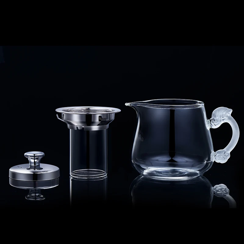 350 мл креативный стеклянный фильтр Чайник Китайский Чайный набор кунг-фу посуда для напитков/цветочный чайник сок кофе молоко чайник украшения поделки