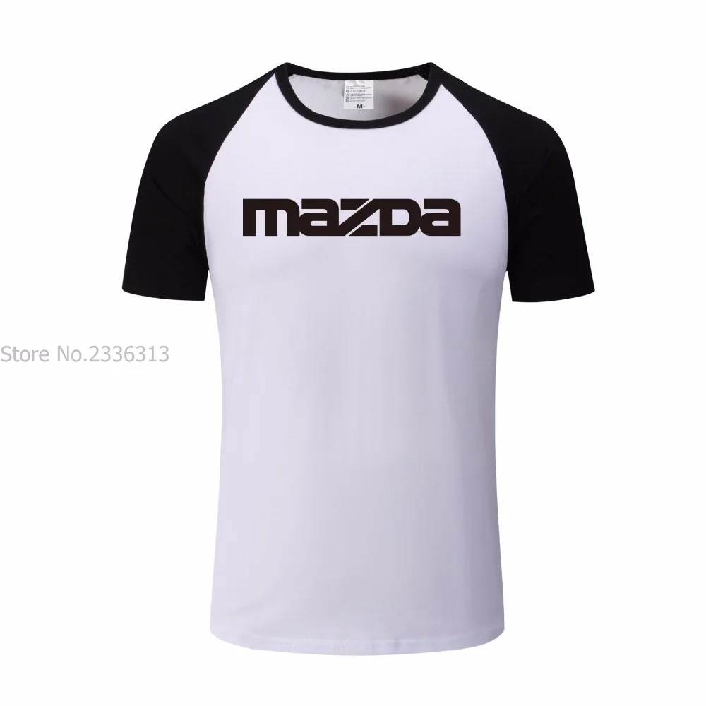 

DIY Summer Fashion Hit Color male Female Mazda T-Shirt O-Neck Casual Tshirt raglan sleeve T shirt