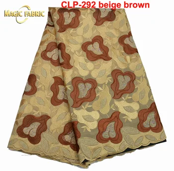 

African Swiss Cotton Lace Material latest 2017 African Embroidered Fabric Dry Lace High Quality With Stones CLP-292