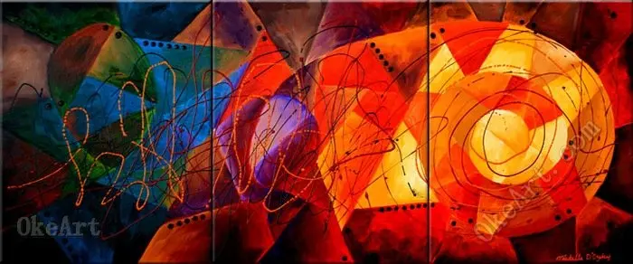 The Glow Within oil painting on canvas home decoration modern 3 panel