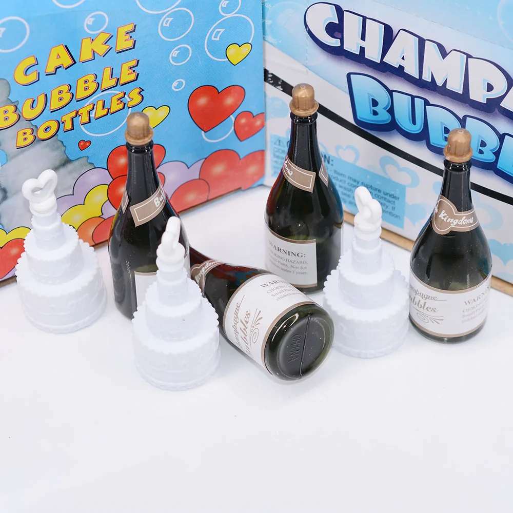 12 шт пустые зеленые мини-бутылки для мыльных пузырей Для шампанского, голливудских свадебных игр для вечеринки, Детские душ Декорации с днем рождения