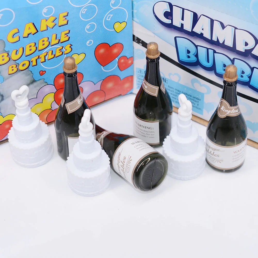 

12pcs Empty Green Mini Champagne Cake Bubble Bottles Hollywood Wedding Party Trivia Games Baby Shower Happy Birthday Decorations