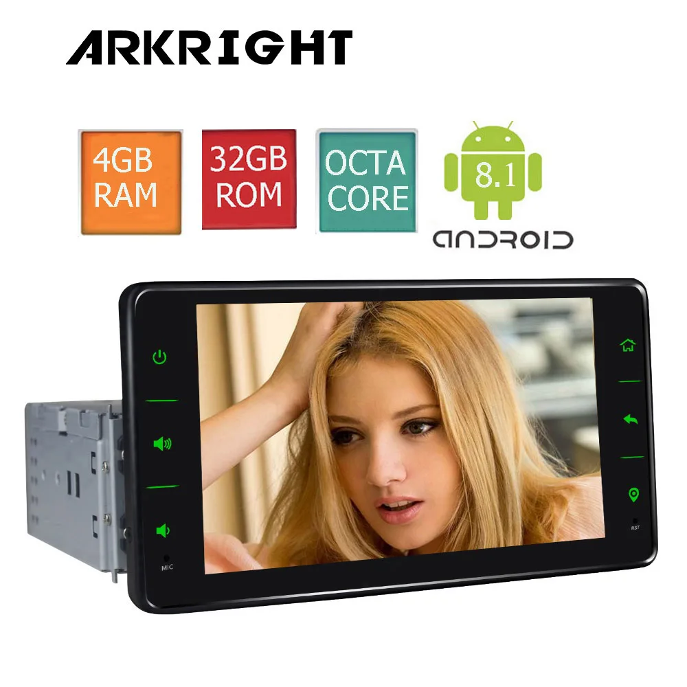 Clearance ARKRIGHT 6.2" 1din 4GB 32GB SC9853 Octa Core Universal Car Radio Audio Stereo GPS Navigation Carplay Head Unit Multimedia Player 2