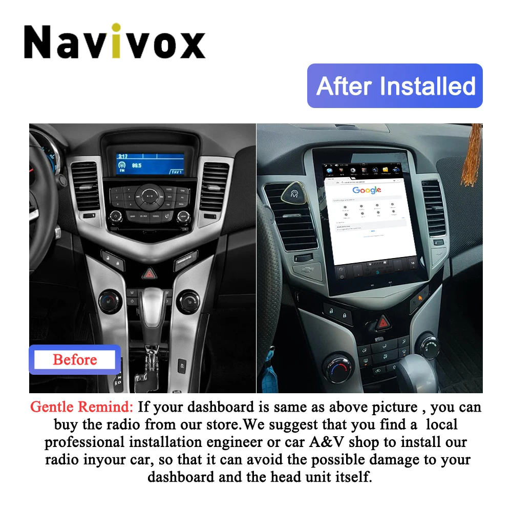 Discount Navivox PX3 2G+32G Android 7.1 Vertical Screen Car Multimedia Player For Chevrolet Cruze 2009-2015 Navigation Stereo GPS Radio 1