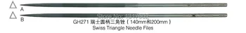 

Free Shipping 2pc GH271 B 200mm swisses triangle Needle file, goldsmith Tools,gold dental metal silver jewelry engraving file
