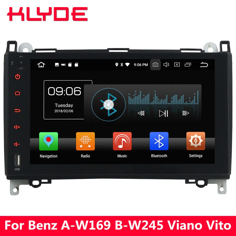 

KLYDE 9" IPS 4G WIFI Android 8 Octa Core 4GB RAM 32GB ROM RDS BT Car DVD Player Radio Stereo For Benz Viano Vito W639 2006-2012