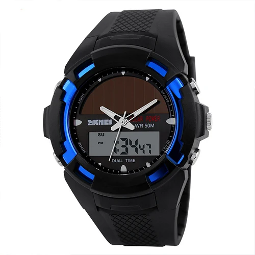 2016 Skmei Solar Man Watch Quartz Waterproof Watches Men Boys Fashion Military Kids Sports Watches Relogio