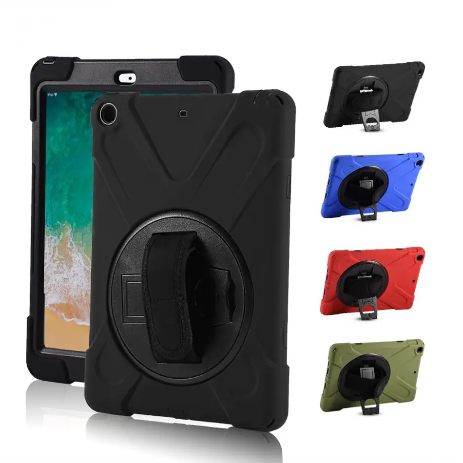 3 Layer Shockproof Hard+Soft Case Cover Hand Strap Kickstand for iPad 9