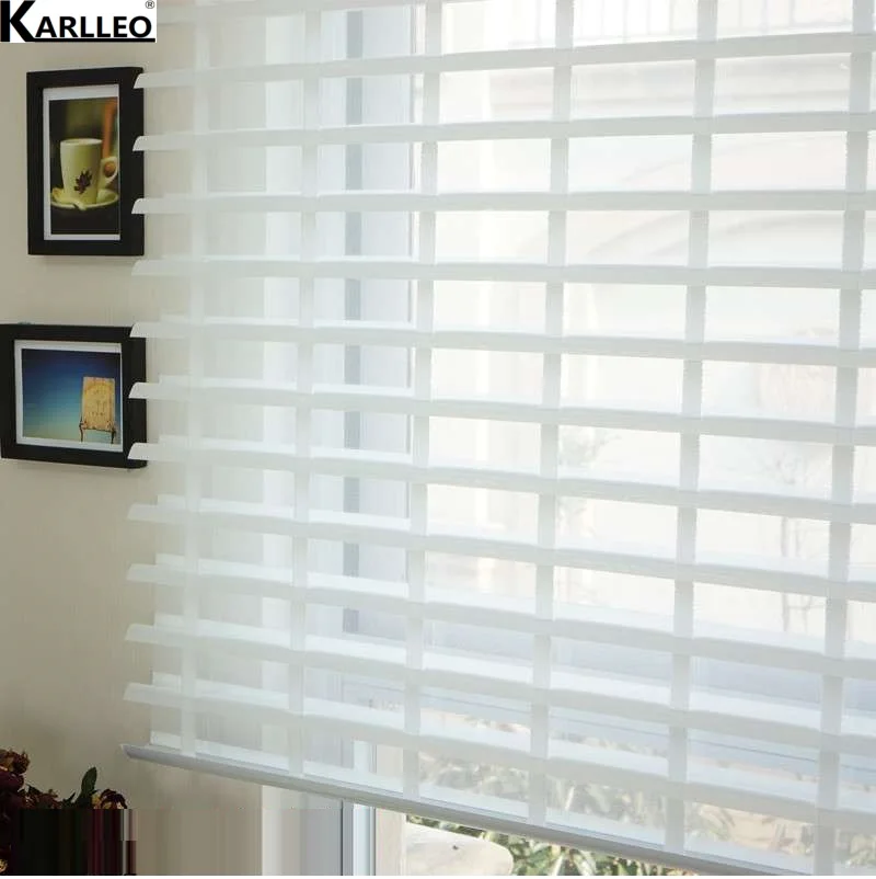 

70% Blackout Ladder Shangrila Roller Blinds Curtain VR2 Motorized / Manual Controls Customize Size