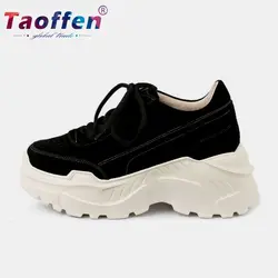 FitWee/качественные кроссовки из натуральной кожи, весенние спортивные кроссовки, женская обувь на шнуровке, толстая подошва, уличная
