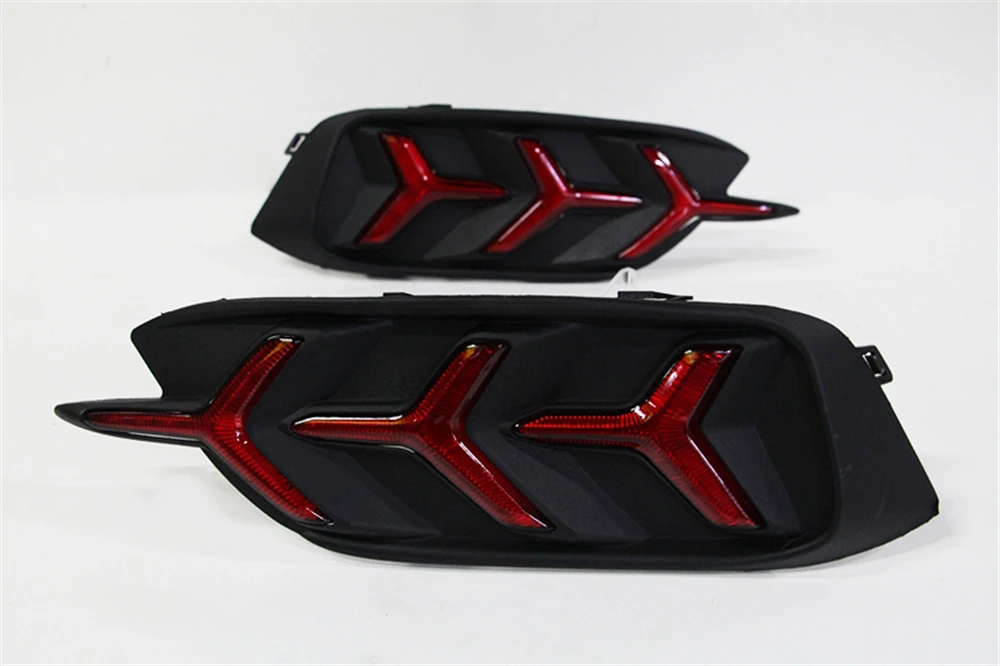 2 шт. светодиодный DRL для Honda Civic 2019 2020 седан с движущимся сигналом противотуманный