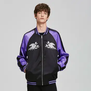 

Mark Fairwhale 2019 new arrival spring sports embroidery zipper down stand collar spliced coat jacket men 718112021010