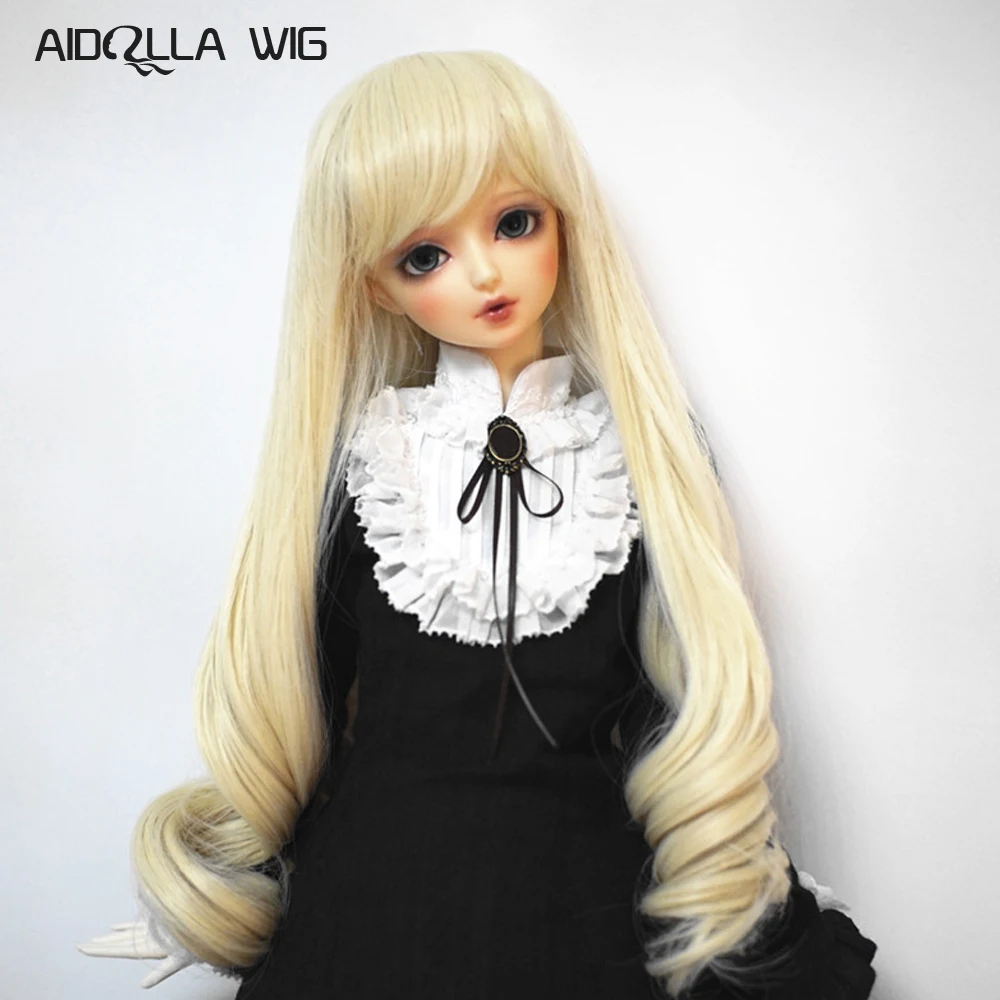 Лидер продаж модные длинные вьющиеся хаки парики 1/6 1/4 1/3 BJD/SD кукла для милых