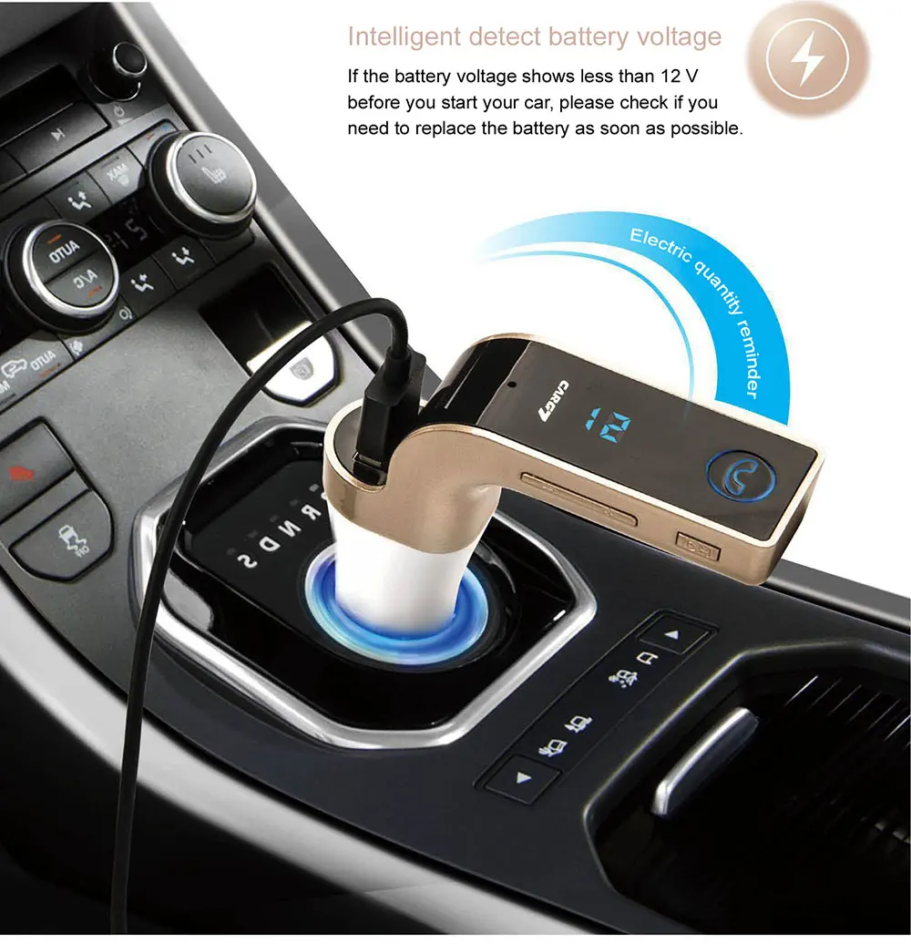 Bluetooth Handsfree Car Kit FM беспроводной передатчик MP3 плеер USB 3,5 мм аудио-кабель для подключения Поддержка карты памяти USB зарядки