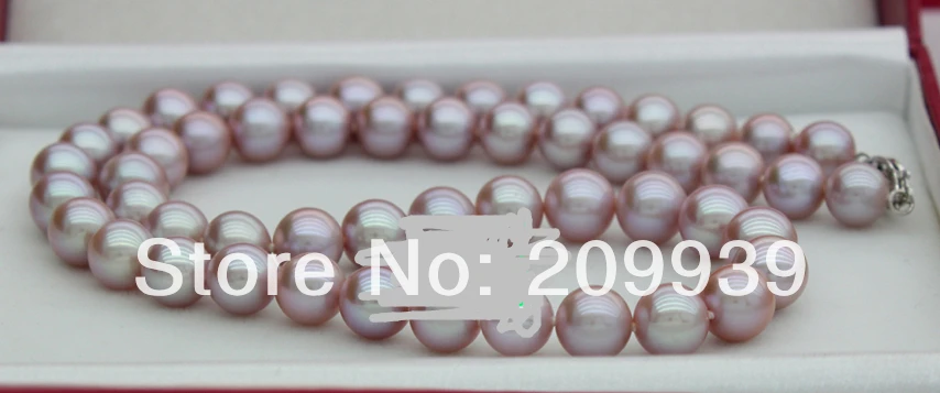 

huij 003334 BEAUTIFUL!PERFECT! 8-9MM AAA++ LAVENDER AKOYA PEARLS NECKLACE