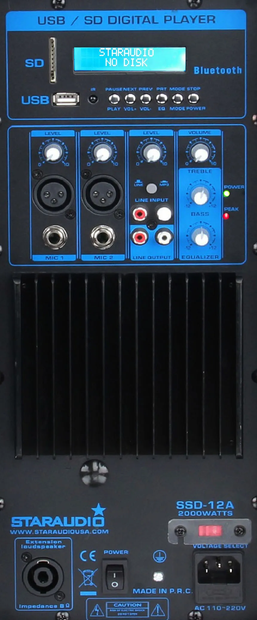 dual 12 inch 2000w dj pa powered disco stage ktv wedding party  speakers with cables speaker stands vhf wire mic