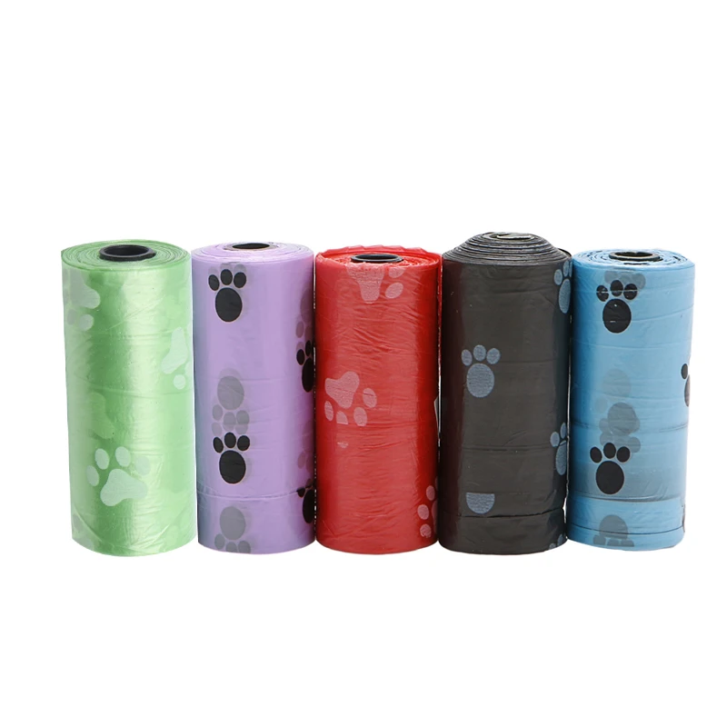 

1/5/10/20Roll Pet Dog Waste Poop Bag Poo Printing Degradable Clean-up Bags