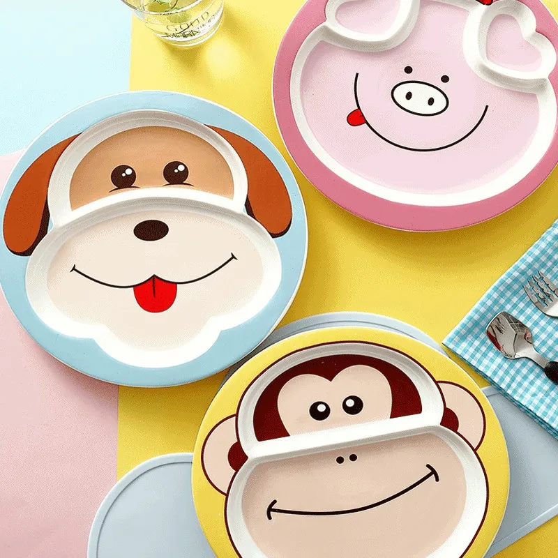 Cartoon Zodiac Ceramics Dispensing Plate Creative Children Multi-Piece Dinnerware Breakfast Plate Baby Cutlery Tray
