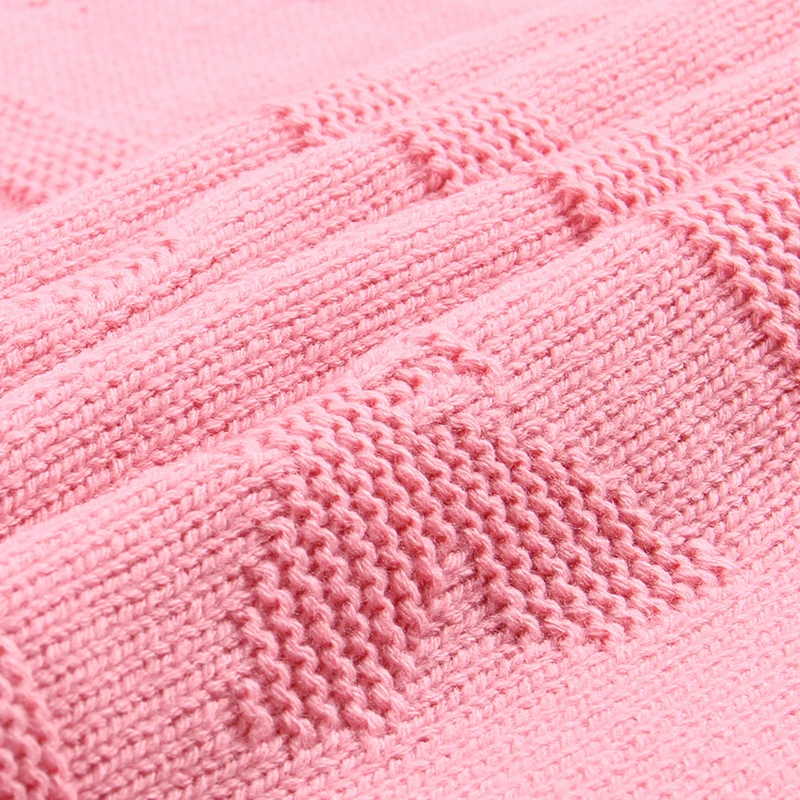 CieiK Baby Swaddle Blanket Knitted Soft Newborn Photography Wrap Children Toddler Floral Winter Bedding Stroller Linens 9575cm (18)
