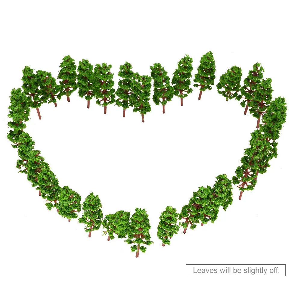 

100Pcs/Set Plastic Model Trees Architectural Model for Railroad Layout Garden Landscape Scenery Trees Model Diorama Miniatures