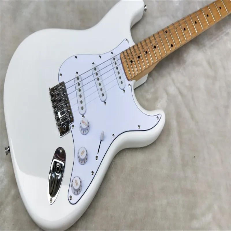 

Free Shipping Newest Custom Firehawk Stocaster scalloped fingerboard big headstock White Electric Guitar In Stock