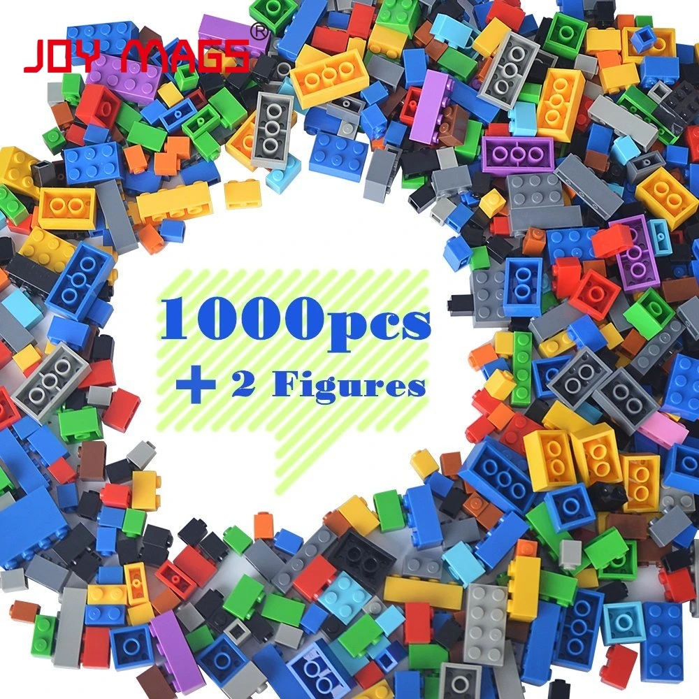 

JOY MAGS DIY Building Blocks 500/1000pcs Regular Colors Bulk Blocks Compatible with All Major Brands