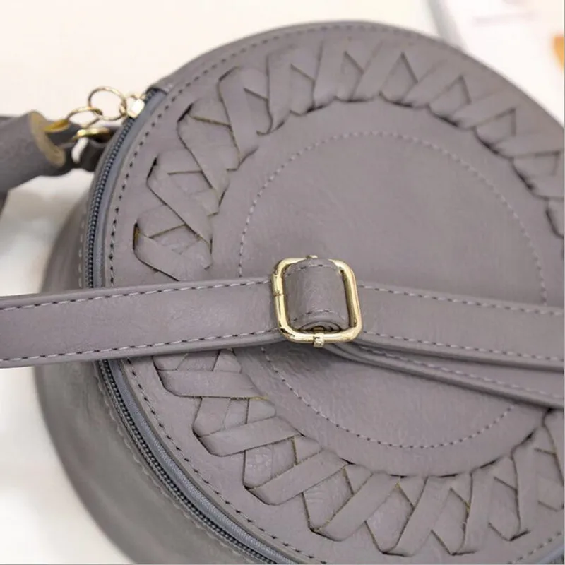 Hotahoy Круглый Женщины кисточкой сумка тканые Crossbody Сумки для женская милые дамы