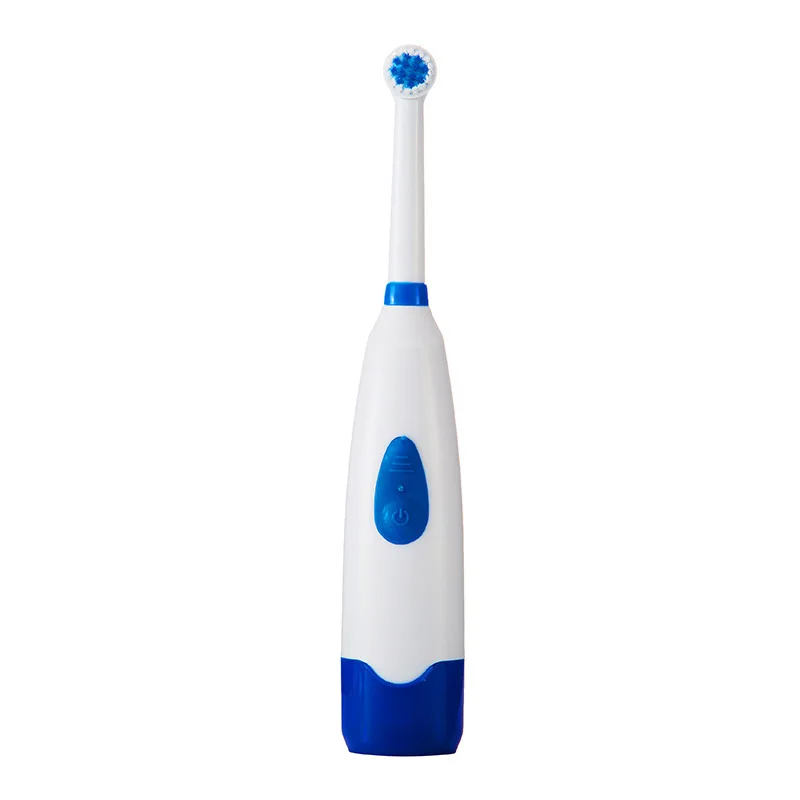 Электрическая зубная щетка с 2 щеточными головками на батарейках, гигиена полости рта, не перезаряжаемая зубная щетка для детей