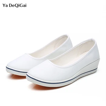 

New Doctor Nurse Canvas Shoes Non-Slip Medical Surgical Shoes Women Casual Shoes Flat Bottom feminino Women shoes Surgical shoes