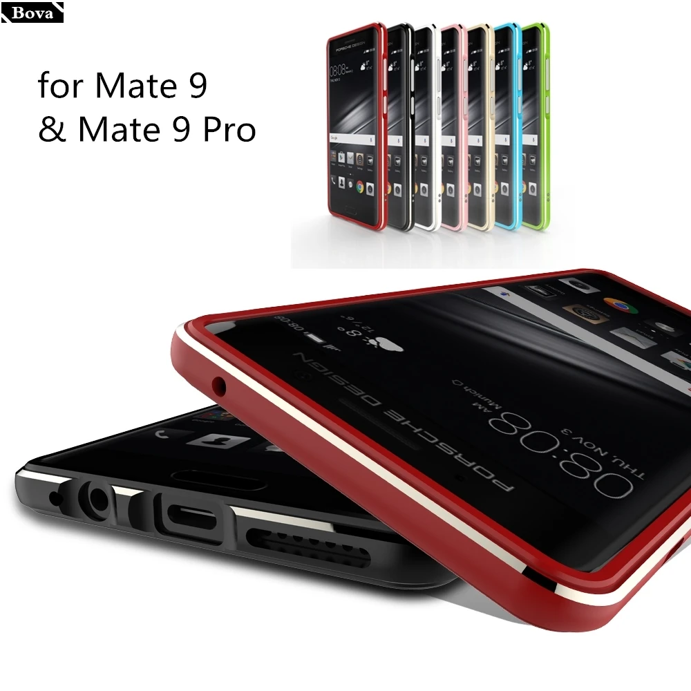 Чехол Mate 9 роскошный ультра тонкий алюминиевый бампер для Huawei Ascend Pro Mate9 + 2 пленка (1