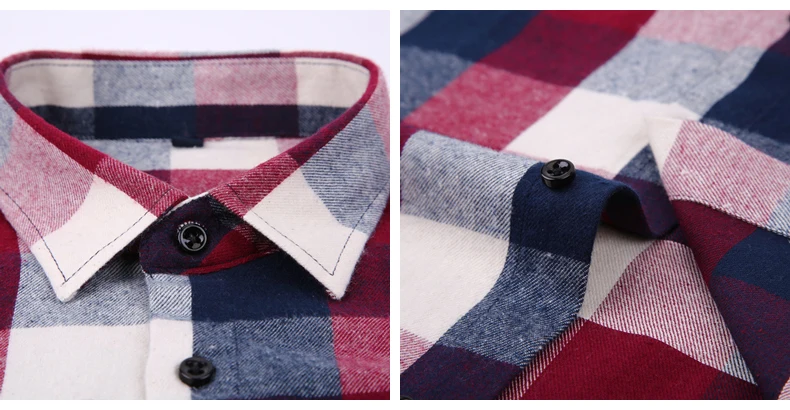 Качественная повседневная мужская рубашка в клетку на весну и осень ...