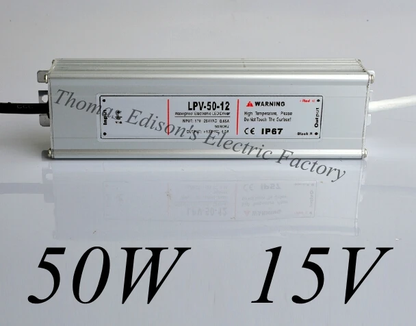 

DIANQI waterproof power supply 50w 15v power suply 15v 50w ac dc converter good quality water proof