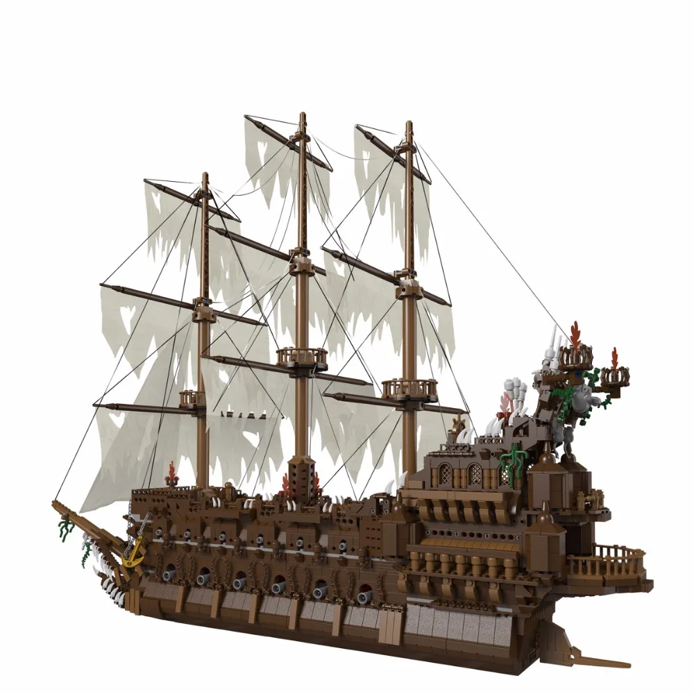 Lion King 180049 16016 83015 3642pcs The Flying Dutchman Pirate Ship Building Blocks Toys Compatible Lego Lepin Lego Compatible Kits