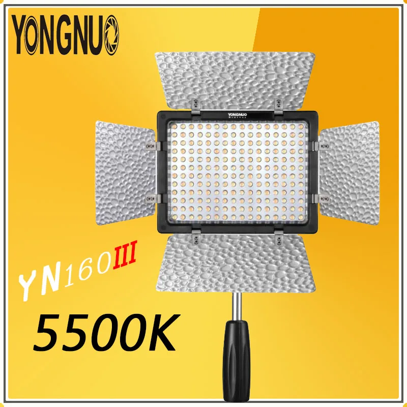 YONGNUO YN160 III 5500K CRI95 Photographic lighting lamp 160 LED Video Light for Canon Nikon Sony DSLR &amp cameras Camcorder |