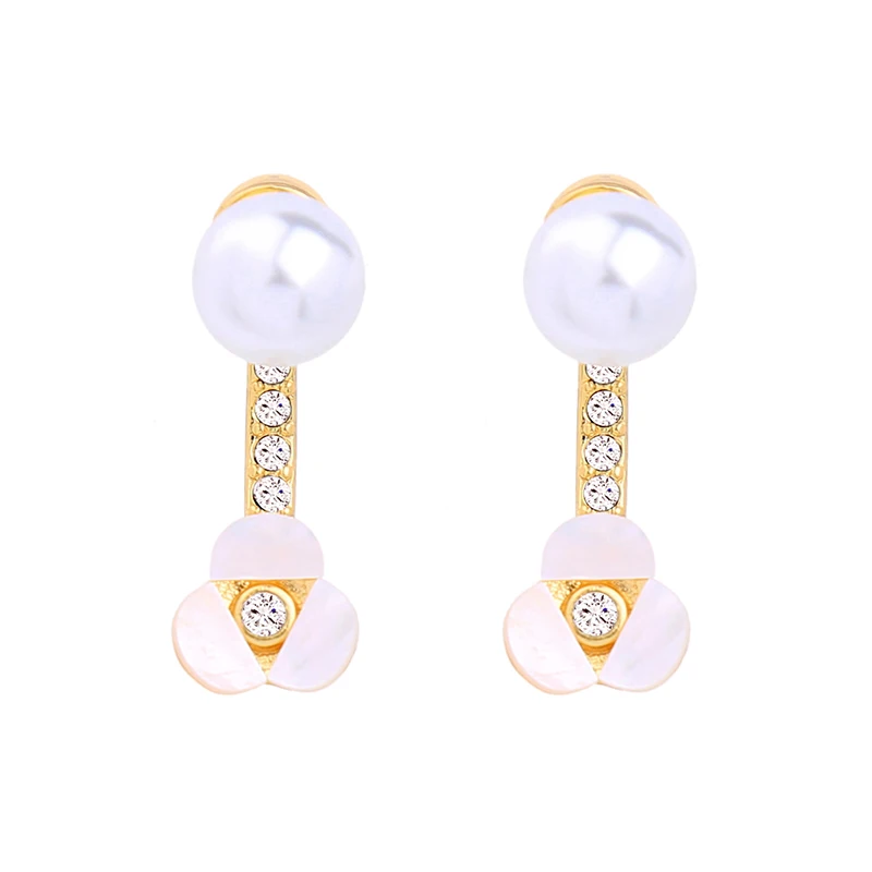 rose gold shell earrings