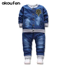 okoufen 2018 new baby boy and girl clothes spring autumn children clothing denim body suit kids jeans clothes set retail okoufen 2018 new baby boy and girl clothes spring autumn children clothing denim body suit kids jeans clothes set retail