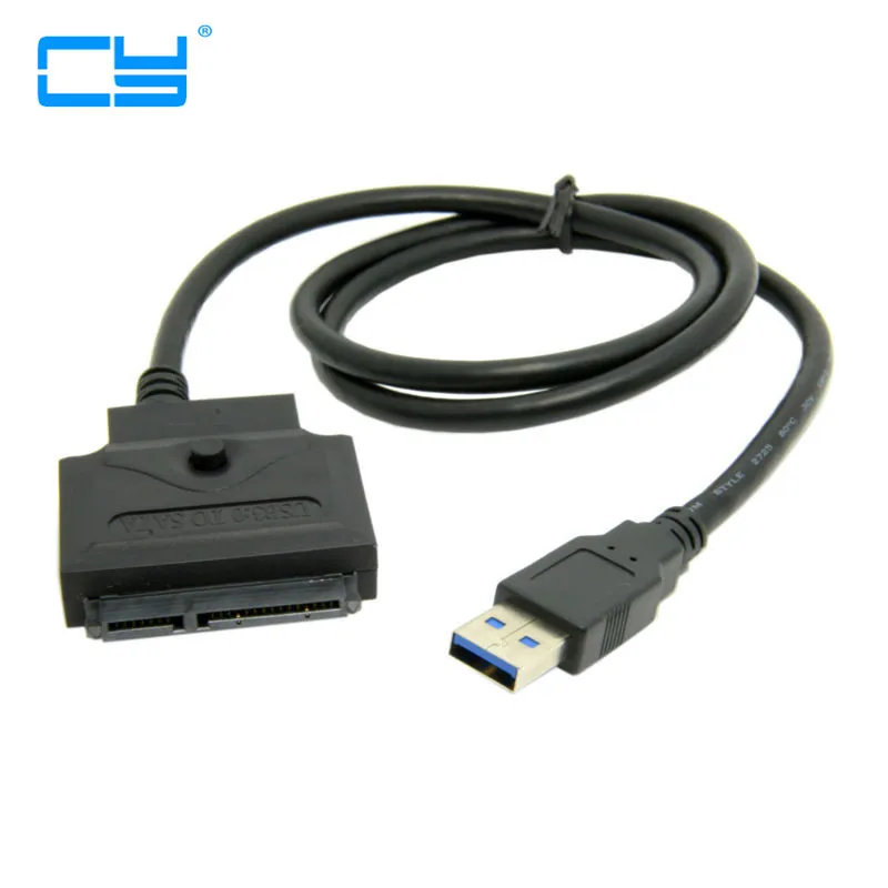 20pcs USB 2 0 3 0 to SATA 22 Pin Data Power Cable Adapter for PC