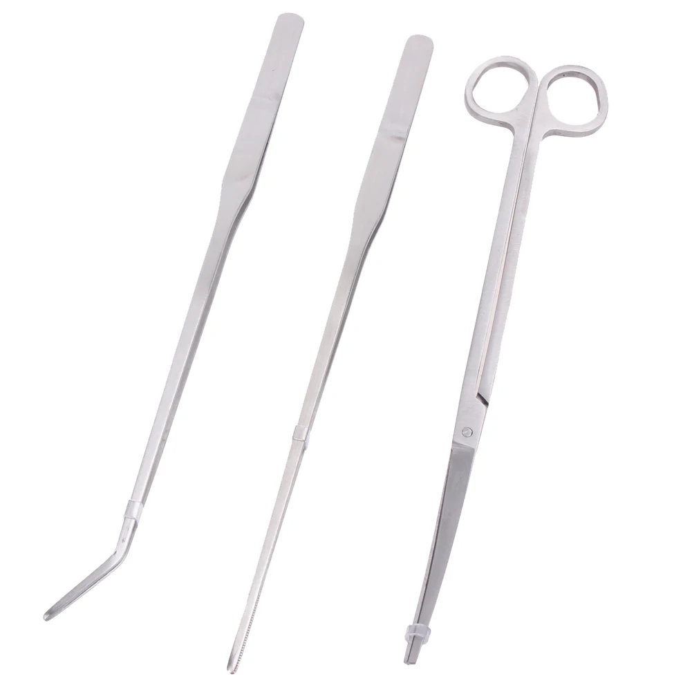 3 IN 1 Stainless Tweezers Scissors Aquarium Tank Aquatic Plant