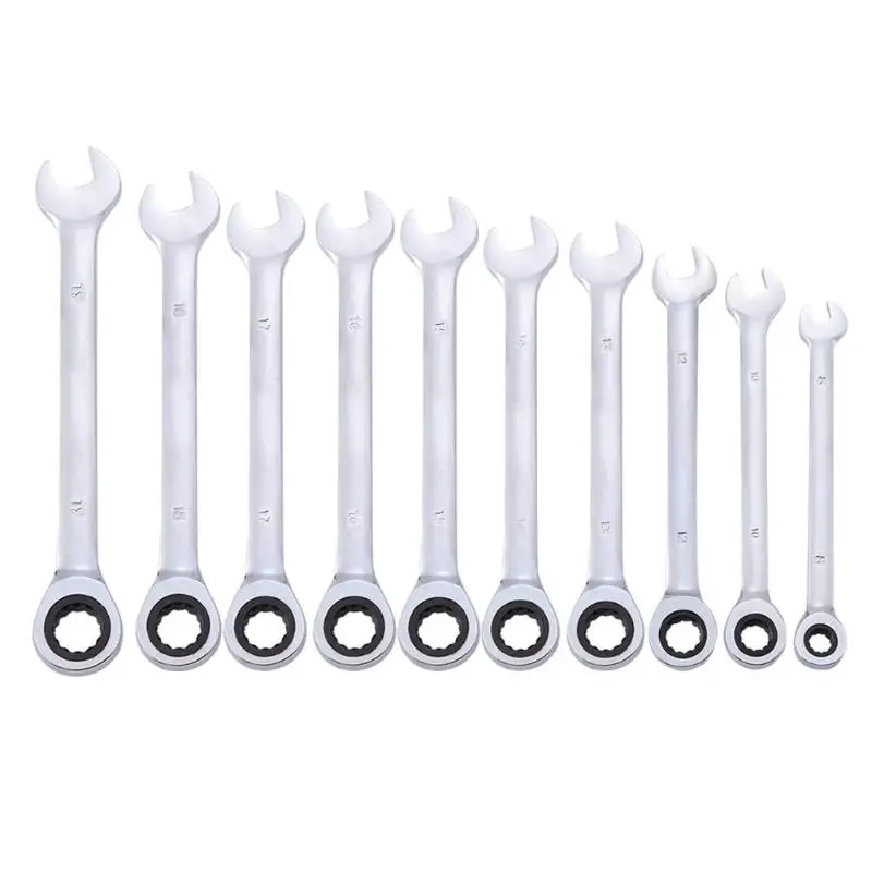 

Automatic Dual-use Offset Spanner Quick Ratchet Wrench Set Hardware Tool 8-19mm Quick Snap Grip Wrench