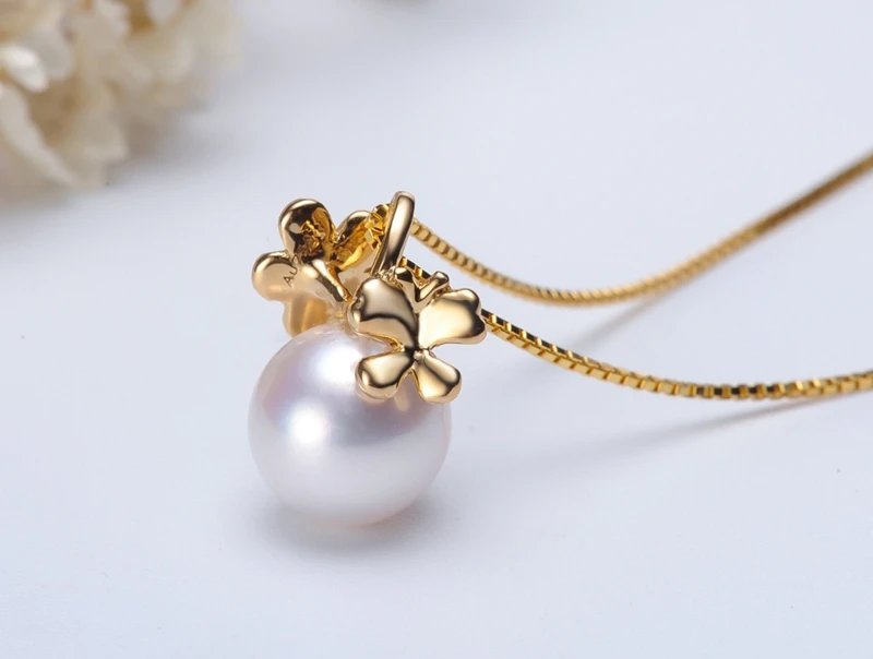 

Yoshow 8-8.5mm Akoya Japan Dielianhua 18K Genuine Sea Pearl Pendant