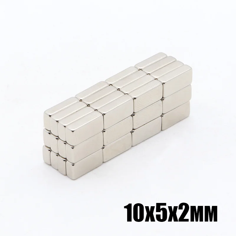 

200pcs 10mm x 5mm x 2mm N35 NdFeB Rectangular magnets 10x5x2 mm Super Strong Neodymium magnet 10*5*2 mm Cuboid magnet