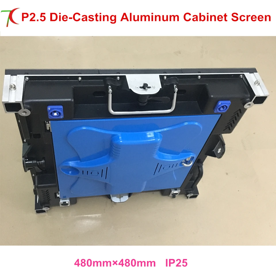 

P2.5 indoor480*480mm high refersh 16scan die-casting aluminum cabinet for rental business led display,2500cd
