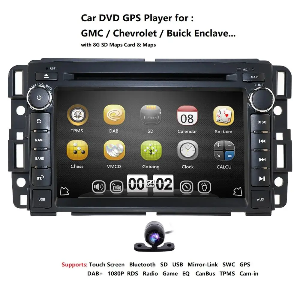 Автомобильный радиоприемник 7 дюймов DVD GPS навигация для GMC Yukon Sierra 2500HD 3500HD Buick